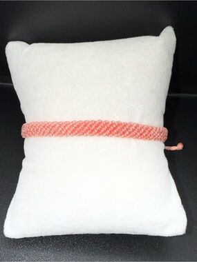 Pura Vida Half Flat Woven Bracelet in Parfait Pink.